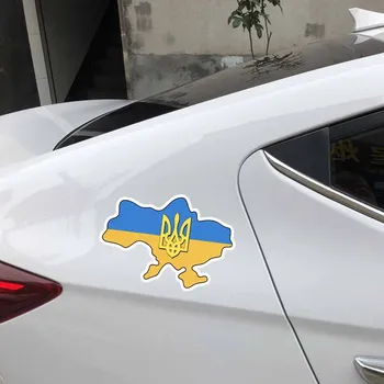 15 X 10 cm Ukrajina Zastavo Trident Avto Nalepke Zemljevid Nalepke PVC Nalepke