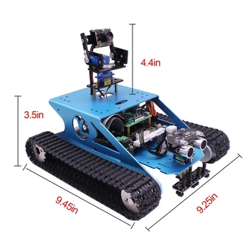 Smart Tank Robotski Komplet WiFi Brezžični Video Programiranje Elektronskih Igrač DIY Robot Komplet za Raspberry 4B/3B+(Brez Maline P
