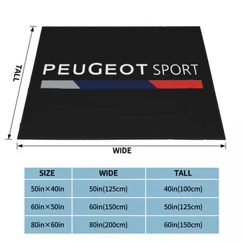 Peugeot Sport Logo Visoko Kakovost Grafike Moške Sz S'Xxl Oblikovanje Nove Zasnove Tiskanja Punk Kul Flanela Odejo