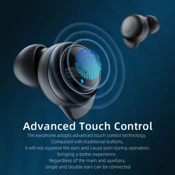 Essager T24 TWS Bluetooth 5.0 Slušalke Stereo Res Brezžične Slušalke V Ušesa Slušalke za Prostoročno Šport Čepkov Za Mobilni Telefon