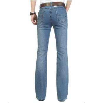 Jeans Moški Novih Moških Svetlo Modra Mikro Rog Kavbojke korejski Slim Mikro Hlače Moške Jeans na Velikost 26 - 38 40