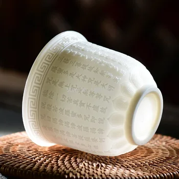 Kitajski Veter Velikega Belega Porcelana Suet Jade Porcelana Skodelice, Keramične Olajšave Master Skodelice Čaja