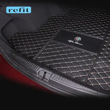 Avto usnje trunk pad boot varstvo mat proti obraščanju mat Za Alfa Romeo Giulia Notranje zadeve anti-umazano pad