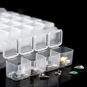 28 Celice Pregleden DIY Diamond Slikarstvo Orodje Pribor Škatla za Shranjevanje Okrasnih Organizator Kroglice Nakit Kit Primeru Dom Shranjevanje