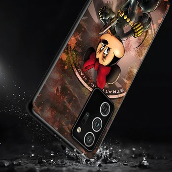 Disney Ljubezen Mickey Mouse Shockproof Pokrovček za Samsung Galaxy S20 S21 FE Ultra Lite S10 5G S10E S8 S9 Plus Črn Telefon Primeru