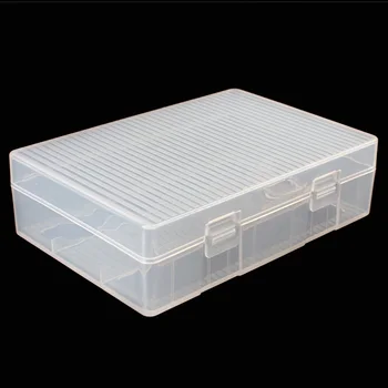 1Pc Prenosne Trde Plastike Primeru Imetnik Škatla za Shranjevanje s Kavljem Trajne Pregleden Škatla za Shranjevanje, Primerni za 4 x 26650 Baterije