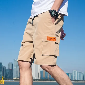 Moške kratke hlače za poletje obrabe korejski moda orodje priložnostne 5-točka tanke hlače modne blagovne znamke ins vsestranski hlače ulične jogger