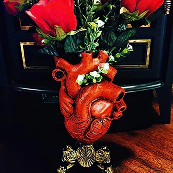 1PC Anatomski Srce Vaza Ornament Smolo Cvetlični lonček Namizni Dekor Desk Tabela Dnevna Soba Dekoracijo Doma Pribor 2Size