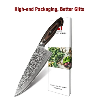 SHUOOGE kuhinjski nož set Visoko vsebnostjo Ogljika iz Nerjavečega Jekla Japonske Serije Damask laser vzorec kuharski cleaver kuhinjski nož
