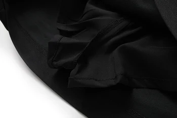 [EAM] Nepravilno kodo Pin za Dekoracijo Black Split Visoko Pasu Mini Polovico telesa Krilo Ženske Modni Plima Novo Pomlad Jesen 2021 1DD4913
