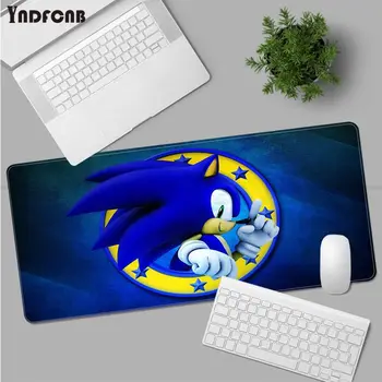 YNDFCNB Sonic anime Smešno Gume PC Gaming Računalnik mousepad Velikost za miško, tipke Tipkovnice Deak Mat Cs Pojdi LOL