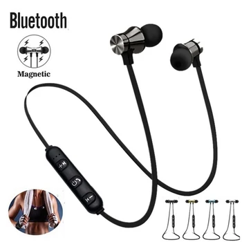 Bluetooth Slušalke Brezžične čepkov Slušalke Slušalke Z Mikrofonom Bas Stereo Magnetni Blutooth Slušalke za xiaomi iphone huawei