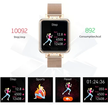 2021 Nove Pametne Band Gledam Ženske Srčni utrip Ženske Menstrualni Ciklus Večfunkcijsko Ženske Smartwatch Fitnes Tracker Za Android IOS