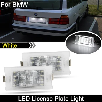 2Pcs Za BMW 5 Touring E34 1987-1996 Visoko Svetlost Bela LED Tablice Svetlobe Število Ploščo Lučka