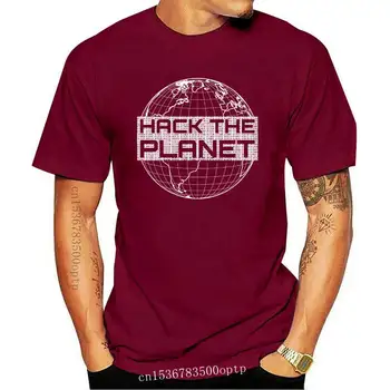 Novo Kramp Planet Računalniških Hekerjev Moški T-Shirt Zemlji Hex Smetišče