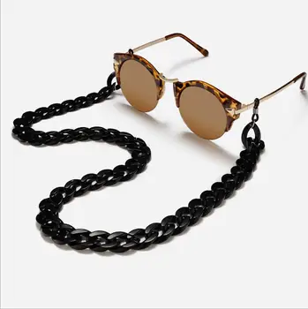 Novo Širok Amber Akril Očala Verige Ženske Obravnavi Očala Vratu Visi Veriga Largand Sončna Očala Verige Očala Trak