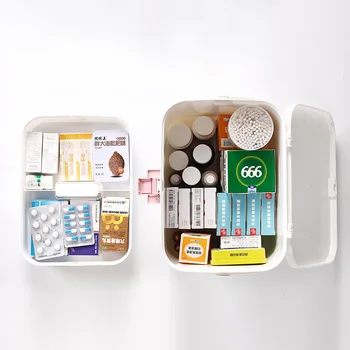 Kampiranje na prostem Medicinske Polje dvoslojno Prenosni Ambulantno Tablete Škatla za Shranjevanje v Sili, Velike Posode za Gospodinjstvo Organizator