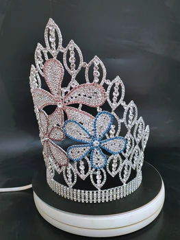 Inscenacija krono Lase Pribor za Ženske Big Prevleke Visoke Kakovosti kristalno kraljica krono