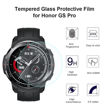 2pcs Kaljeno Steklo Zaslona Film Pregleden Smartwatch ščitnik Kritje za Huawei Honor GS Pro Pametno Gledati Zaslon Patron