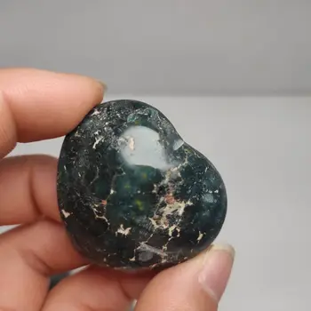 4-5 cm Naravnih Ocean Jasper kristalno srce kamni Oniks Quartz Srce Oblika Kristalov Geode Zdravljenje Darilo vzorec kamna