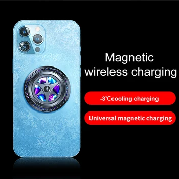 Magnetni Brezžični Polnilnik 15W Hitro Polnilnike Radiator za Magsafe iPhone 12 Pro Max Hiter Izklop Hladilnik Hladilni Ventilator Gamepad Imetnika