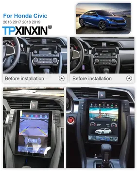 128G Carplay 2 Din Android 9 Tesla Stereo Za Honda Civic 2016 2017 2018 2019 GPS IPS Avto Avdio Radio Sprejemnik Igralec, Vodja Enote
