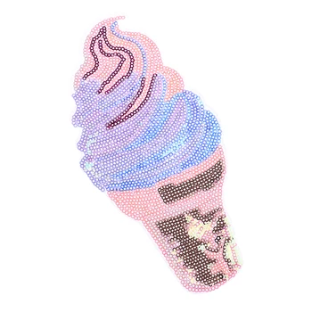 1pcs Barvo ice cream sequins obliž vezene tkanine, oblačila, pribor aplicirano za dekoracijo T-shirt, obliži