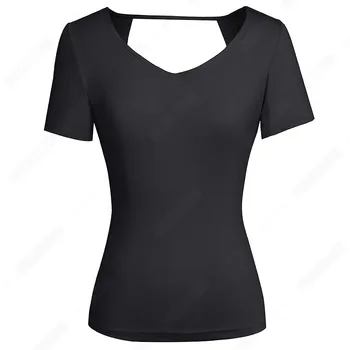 Ženske Seksi Backless Opremljena Stretchy T Shirt Elegantna Povoj Očarljivo Vroče Poletje Vrhovi E540