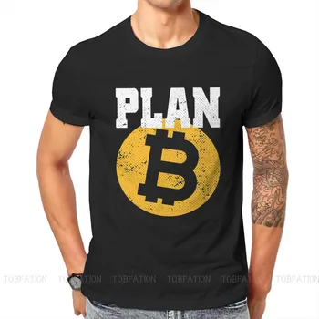 Crypto Cryptocurrency Bitcoin Plan B T Majica Classic Grunge Visoke Kakovosti Tshirt Svoboden Crewneck Kratek Rokav