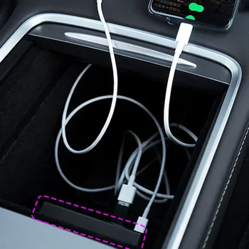 Avto USB HUB Multi Splitter Adapter za Tesla Model 3 Y 2021 Dodatki