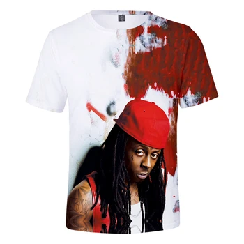 Vroče Prodaje Pevka Lil Wayne 3d Tiskanih T Shirt Unisex Modna Poletje Priložnostne Priljubljena Harajuku Ulične Kratek Sleeve Zgornji del