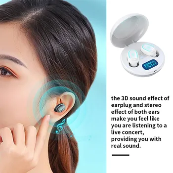 IPX6 Nepremočljiva A10 TWS Brezžični 5.0 Bluetooth Slušalke šumov LED Zaslona za V uho Slušalke 3D Stereo Čepkov