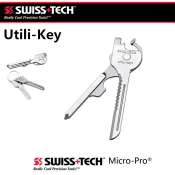 1PC Multi Orodje, 6 v 1 Nerjavečega Jekla Utili-Key Key Ring Verige Obesek Žep Rezalnik Mini nož unboxing nož, Izvijač