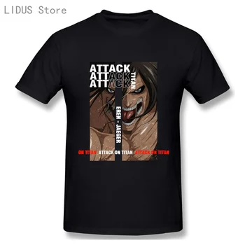 Napad Titan Napad Na Titan Shingeki Ne Kyojin Anime T-Shirt za Moške Vrh Kakovosti Kratek Rokav Bombaž Krog Vratu T Srajce Tee