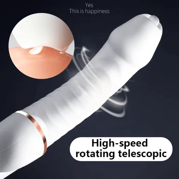Ogrevanje Teleskopsko Obračanje Dildo Jezika Lizanje Dildo, Vibrator G Spot Stimulator Klitorisa 7 Hitrosti Ženske Sex Igrače za odrasle
