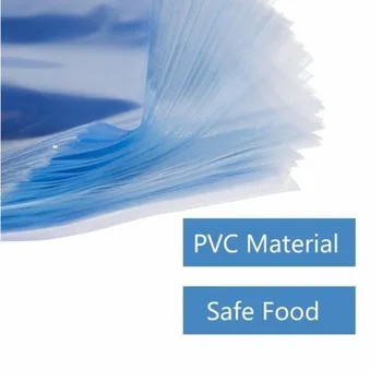 100 kozarcev PVC heat shrink film vrečko puhalo heat seal ravno usta modra prozorno plastično vrečko toplote skrči Zaviti Vrečko za Shranjevanje