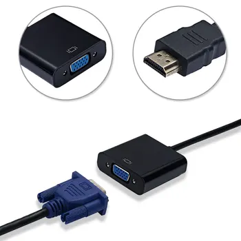 HDMI-združljiv z VGA Kabel 1080P HD Digitalno Analogni Video Audio Converter za PS4 TV okno za projektor Zaslon HDTV