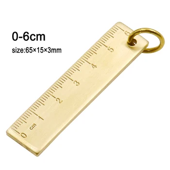 6 cm Prenosni Baker Vladar Kovinsko Ravnilo Key Ring Keychain Število Ploščo Pripravo Blaga Ženske, Moške Darila na Prostem Merilno Orodje