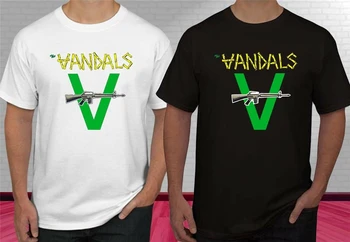 Novo Vandali Punk Rock Band Glasbene moška T-Shirt majica S-2Xl B vrhunska Tee Majica