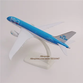 20 cm Model Letalo Air Nizozemski KLM 100 Airlines B787 Boeing 787-9 Airways letalske družbe Kovinske Zlitine Letalo Model Diecast Zrakoplova