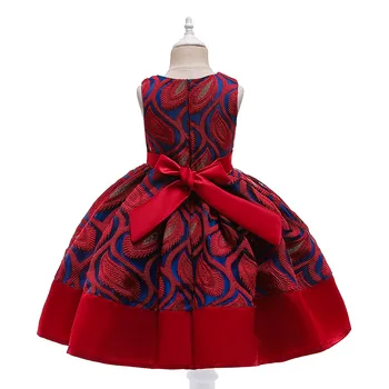 Obleko za Deklice, Evropske in Ameriške Barva Halloween Princess obleka Z Rožo Žakarske Tkanine Dolge obleke brez Rokavov