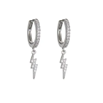 925 sterling srebrni nakit vdelan nosorogovo razsvetljavo uhani, modni temperament vse-tekmo, uhani za ženske stranka darila