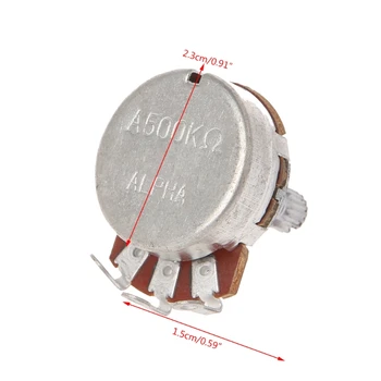 A500K Potenciometer Splined Pot Električno Kitaro, Bas Učinek Amp Zvonjenja Glasnost Shaft15mm Deli Diameter24mm M68D