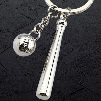 Mini Metal Baseball-Bat Keychain Obesek Šport Baseballs Avto Ključnih Verige Base-Kroglice Key Ring Darilo Za Moškega, Ženske