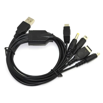10 kos 5 v 1 Polnilnik USB Kabel za Polnjenje, za Nintendo za WiiU Gamepad za 3DS za N D S L za PSP za GBA SP Igre