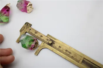 Naravni Kamen Quartz Crystal Nezakonitih Pisane Mavrice pozlačeni Čakro Obesek za Diy Nakit, Izdelava ogrlica Dodatki