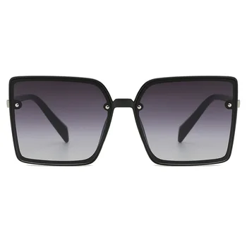 Zeleno-črna Rjava Kvadratnih Prevelik sončna Očala Ženske Velik Okvir sončna Očala Ženski Gradient Sunglass, Hip Hop Oversize Odtenki UV400