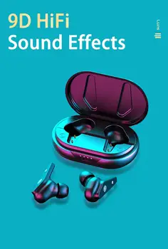 TWS Mini Dvojno Uho 5.0 V Uho Qi Brezžične Stereo Športne Slušalke Bluetooth Visoko Kakovost Zvoka Nepremočljiva Igra Brezžične Slušalke