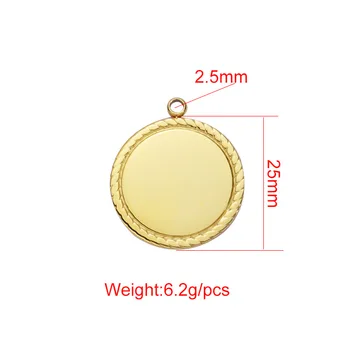 20pcs/25 mm veliko Ogledalo poliranega nerjavnega jekla čipke geometrijski pribor DIY krogu gladko ogrlico, Obesek/nakit zapestnica