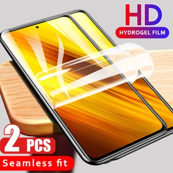 2Pcs Zaščitna Hydrogel Mehko Film Za Xiaomi Poco X3 Pro NFC, Zaslon Patron Film Za Poco X3pro X3NFC Varnost Ni Stekla Film